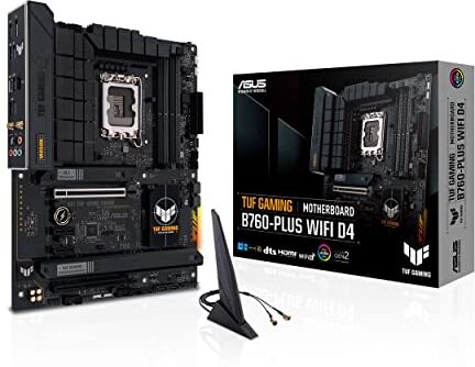 Asus TUF GAMING B760-PLUS WIFI D4 Scheda madre Intel® (LGA 1700) ATX, 12+1 DrMOS, Realtek 2.5Gb Ethernet, DisplayPort, HDMI, USB 3.2 Gen 2 Type-C®, Aura Sync