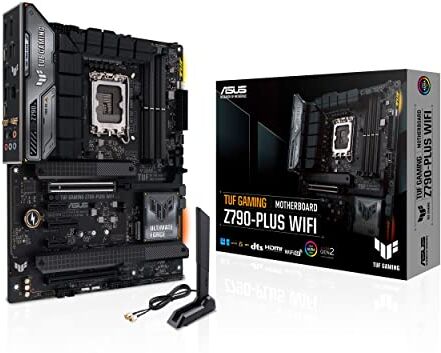 Asus TUF Gaming Z790-PLUS WIFI Scheda madre Intel LGA 1700 ATX, PCIe 5.0, 4 slot M.2, 16+1 DrMOS, DDR5, 2.5Gb Ethernet, WiFi 6E, HDMI, USB 3.2 Gen 2 Type-C, Thunderbolt USB4, Aura Sync, AEMP II