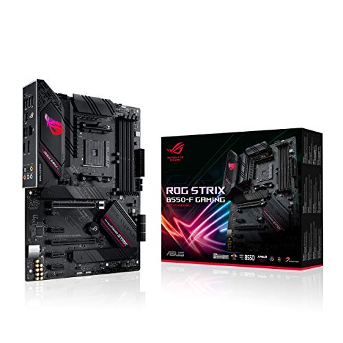 Asus ROG Strix B550-F Gaming AMD AM4 Zen 3 Ryzen 5000 & 3rd Gen Ryzen ATX Scheda madre (PCIe 4.0, 2.5 Gb LAN, BIOS Flashback, HDMI 2.1, Intestazione RGB indirizzabile Gen 2 e Aura Sync)
