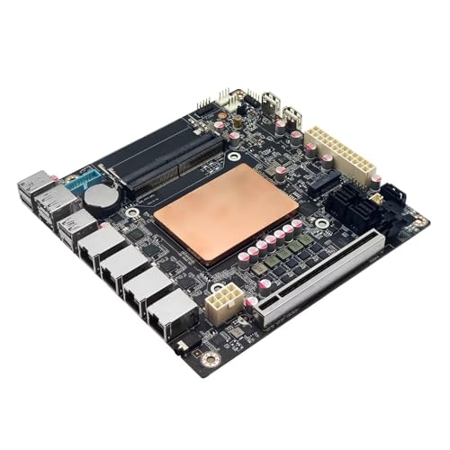 Glovary Gaming NAS Mainboard AM4 8C16T AMD Ryzen 7 7840HS, Mini-ITX NAS Motherboard, 4 x i226V 2.5GbE LAN, DDR5 32GB RAM 1TB NVMe SSD, Support 9 x SATA3.0 6Gbps