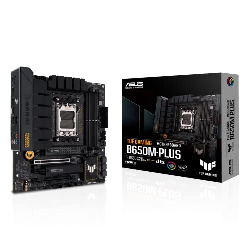Asus TUF GAMING B650M-PLUS Scheda Madre Gaming micro ATX, AMD B650, AM5, DDR5, 3xPCI 4.0, Realtek, Nero