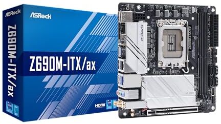 ASRock PLACA BASE  PB LGA1700 Z690M-ITX/AX, INTEL Z690, 2XDDR4, 1XDP, 1XHDMI, WI-FI, MINI-ITX