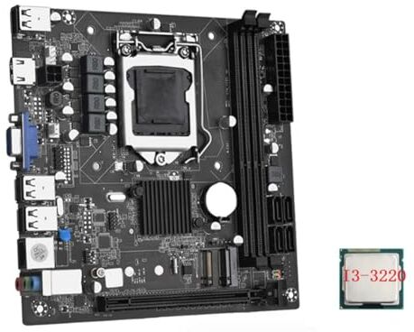 CALIBAN ITX H61 Office Motherboard + I3-3220 CPU LGA 1155 Supporto fino a 16GB DDR3 1600MHz RAM Slot Scheda di Rete 100M, 500415366