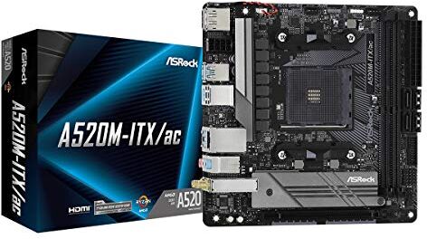 ASRock A520M-ITX/AC Scheda Madre AMD 520M AM4 Micro ITX DDR4-SDRAM