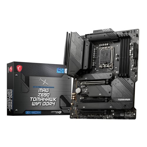 MSI MAG Z690 TOMAHAWK DDR4 Scheda madre ATX Intel Core 12a generazione, LGA 1700-70A VRM, Memory Boost (DDR4-5200MHz/OC), 1 x PCIe 5.0 x16, 3 x M.2 Gen4/x4, Wi-Fi 6, Nero