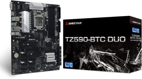 Biostar TZ590-BTC Duo (Intel 10a e 11a generazione) LGA 1200 Intel Z590 9 GPU Supporto GPU Mining Scheda Madre.