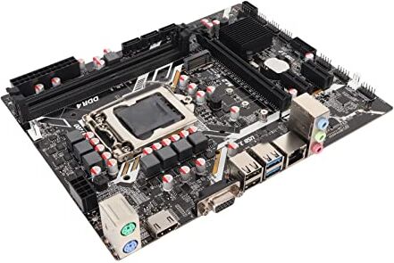 Bewinner Scheda Madre da Gioco ATX, Scheda Madre Desktop DIMM DDR4 a Doppio Canale, Alimentazione Mini PCIE a 7 Fasi M.2 NVME USB 3.0 HDMI, Scheda Madre per Computer Supporta LGA 1200