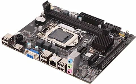 Bewinner Scheda Madre H61M, Scheda Madre M-ATX per Computer Desktop da 16 GB, Scheda Madre CPU LGA 1155 a Doppio Canale DDR3, Schede Madri da Gioco Quad Core VGA M ATX