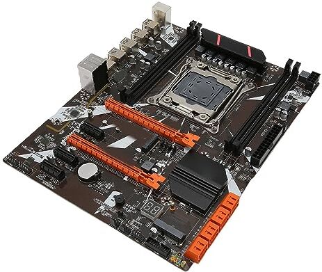 Bewinner Scheda Madre Desktop X99 Lga2011 3, Scheda Madre da Gioco per PC Lga2011 V3 V4 DDR4, PCI E X16, USB3.0 2.0, Porta SATA3.0 E NVME M.2, Porta di Rete RJ45, Interfaccia Chip Audio a