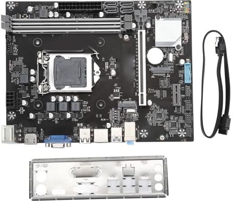 Bewinner Scheda Madre B75M-K, Scheda Madre LGA 1155 M ATX, Scheda Madre Doppia DDR3 per Computer con SATA2.0, SSD M.2 2280 NVMe, USB2.0, USB3.0, Supporto Gigabit Ethernet