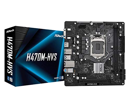 ASRock H470M-HVS Intel H470 LGA 1200 Micro ATX