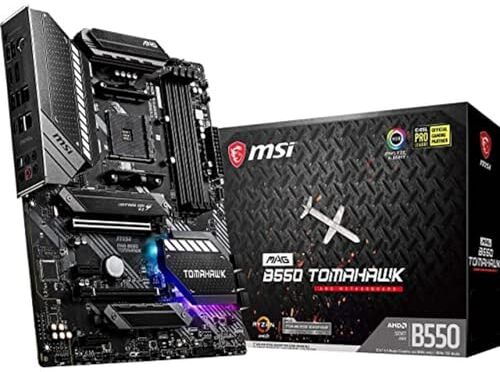 MSI MAG B550 TOMAHAWK Scheda Madre ATX, Supporta AMD Ryzen 3° Gen, AM4, DDR4 Boost (4866MHz/OC), 1 x PCIe 4.0 x16, 1 x PCIe 3.0 x16, 2 x M.2, HDMI, 2.5G LAN