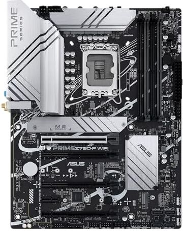 Asus PRIME Z790-P WIFI Scheda Madre Gaming ATX, Intel Z790, LGA1700, DDR5, PCI 5.0, WiFi 6 (802.11ax), Realtek 2.5Gb Ethernet, Realtek 7.1, 3xM.2, 4xSATA 6GB/s, Aura Sync RGB, Nero