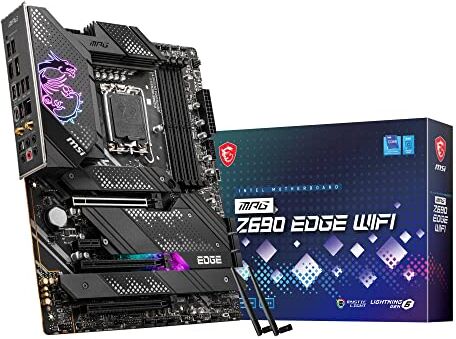 MSI MPG Z690 EDGE WIFI Scheda Madre Gaming ATX Compatibile con Intel Core 12th Gen, LGA 1700 Direct 16 Phase VRM 75A, DDR5 Memory Boost 6400+MHz/OC, 1 x PCIe 5.0 x16, 4 x M.2 Gen4, Wi-Fi 6E