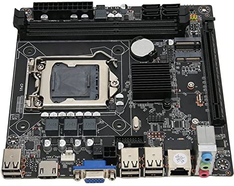 Bewinner Scheda Madre H61S LGA 1155, Scheda Madre DDR3 a 2 Canali per Core I7, I5, I3, Scheda Madre PC con VGA, HD, Interfaccia WiFi, Slot M.2, Scheda Madre ITX per Desktop