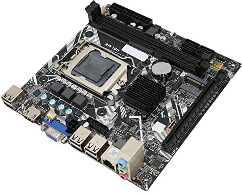 Elprico Scheda Madre Mini ITX, Scheda Madre DDR3 a Doppio Canale H6 ME con Slot CPU LGA 1155, VGA, HDMI, Interfaccia 10 USB 2.0, Scheda Madre di Alimentazione Multifase PCIe 16X