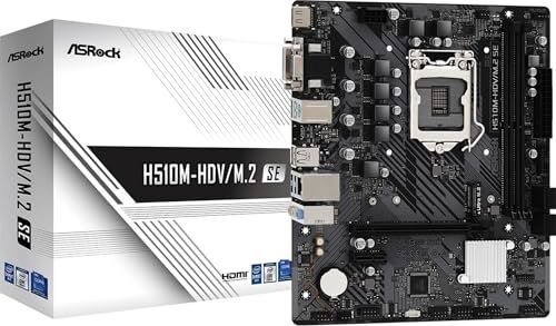 ASRock Carte Mère H510M-HDV/M.2 SE (Intel LGA 1200) Micro ATX