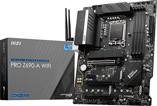 MSI Scheda madre PRO Z690-A WiFi ProSeries (ATX, Intel Core di 12a generazione, presa LGA 1700, DDR5, PCIe 5, LAN 2.5G, slot M.2, Wi-Fi 6E)