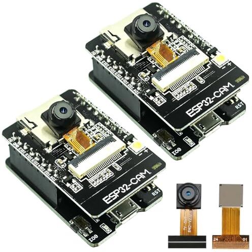 Aicharynic ESP32 CAM Scheda di sviluppo ESP32 CAM MB ESP32 DC 5 V, scheda di sviluppo dual-core 240 MHz ESP32 MB WiFi/Bluetooth con modulo per scheda TF per fotocamera OV2640