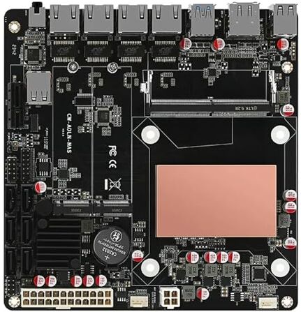 Tuofudun 6 Bay NAS Motherboard DDR5, Intel i3 N305, 6 x SATA3.0, 2 x M.2 NVMe, 4 x Intel i226-V 2.5GbE LAN, Mini ITX 17 x 17 cm