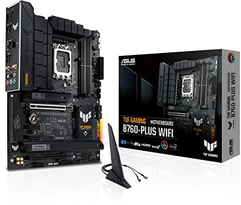 Asus TUF Gaming B760-PLUS WIFI Scheda madre Intel B760, LGA 1700, ATX, DDR5, PCIe 5.0, 3 slot M.2, WiFi 6E, USB 3.2 Gen 2, Type-C, Nero