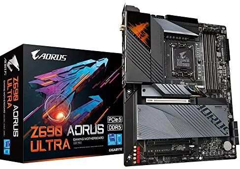 Gigabyte Z690 AORUS ULTRA ATX Motherboard Supports 12th Gen Intel Core Processors (LGA 1700), 16+1+2 Digital VRM, DDR5-6200(OC) Memory, Fully Covered Thermal Design, 4x PCIe 4.0 M.2 & WIFI6 802.11ax