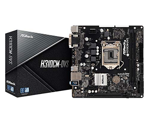 ASRock MB  H310CM-DVS 1151 m ATX D Sub/DVI DDR4 Retail – Micro/Mini/Flex ATX, a0uayz 90 mxb8 K0