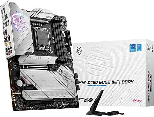 MSI MPG Z790 EDGE WIFI DDR4, ATX, Supporta Processori Intel Core di 12a e 13a Generazione, LGA 1700, 90A SPS VRM, DDR4 Memory Boost 5333+MHz/OC, PCIe 5.0 e 4.0 x16, 5 x M.2 Gen4, Wi-Fi 6E