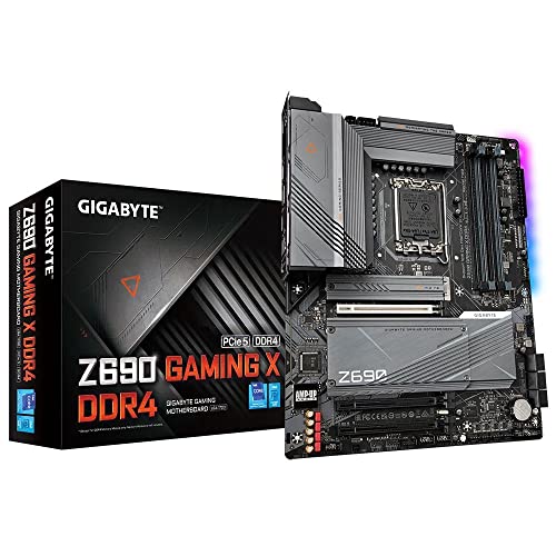 Gigabyte Z690 GAMING X DDR4 ATX Motherboard Supports 12th Gen Intel Core Processors (LGA 1700), DDR4-5333MHz(OC) Memory, 4xNVMe PCIe 4.0 x4 M.2 & USB 3.2 Gen 2x2 Type-C