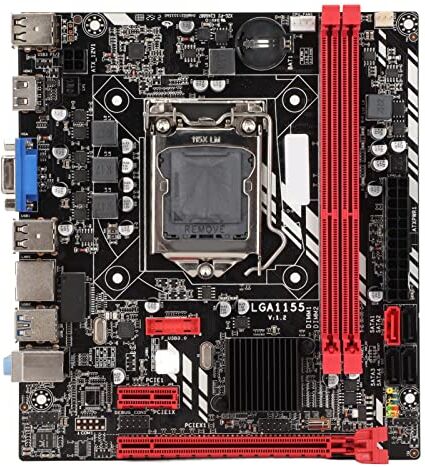 Bewinner Scheda Madre LGA1155 DDR3, Scheda Madre B75M per Computer Desktop M ATX con 2 Slot DDR3, Memoria Fino a 16G, Supporto per Scheda Madre da Gioco Processore Pentium Xeon I3 I5 I7