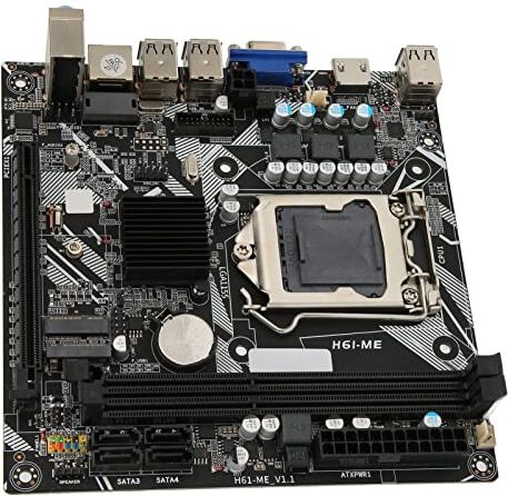 GOWENIC Scheda Madre LGA 1155, Scheda Madre H61 Me Mini ITX Supporto LGA 1155 NVME M.2 WiFi M.2 Bluetooth VGA HD USBx10 Scheda Madre per Computer