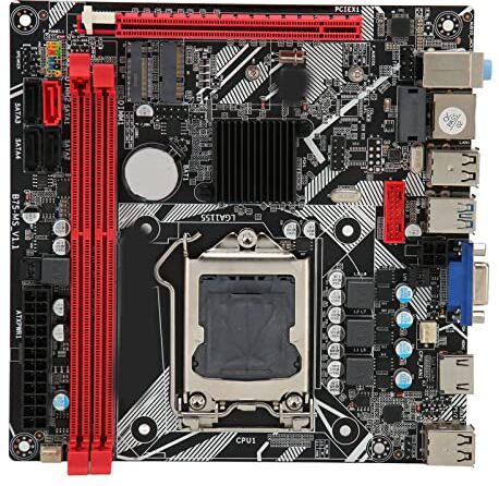 Sxhlseller Scheda Madre Desktop B75 MS CPU LGA 1155, Memoria Desktop Mini ITX DDR3 1066/1333/1600/1866, con Interfaccia NVME M.2 WiFi M.2 USB3.0 S ATA3.0, Scheda Madre LGA 1155