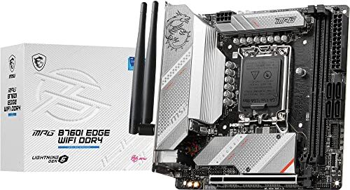 MSI MPG B760I EDGE WIFI DDR4 Scheda madre, Mini-ITX Supporta processori Intel 12th e 13th Gen Core, LGA 1700 8 Direct 90A VRM, DDR4 Memory Boost 5333+MHz/OC, PCIe 5.0 x16, 2 x M.2 Gen4