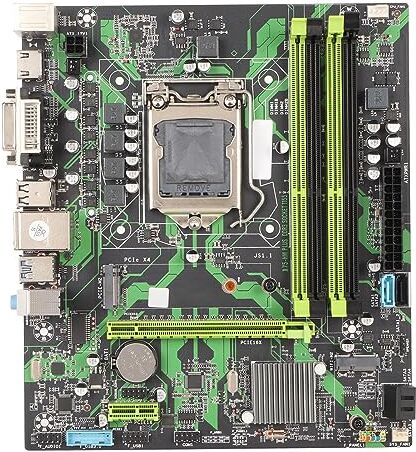 Bewinner Scheda Madre LGA 1155, Scheda Madre DDR3 da 6 Gbps per B75, Interfaccia PCI EX16/USB 3.0/SATA 3.0/M.2/HDMI/VGA, Scheda Madre ATX per l'attività Mineraria