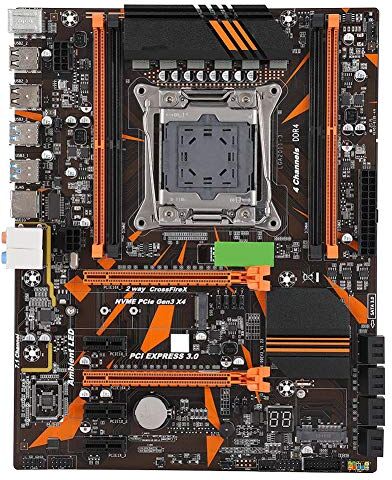 Bewinner Scheda madre desktop, scheda madre desktop computer DDR4 LGA2011-3 per chipset Intel x99, 8 porte SATA2.0 e 1 interfaccia SSD M.2, supporto 4 memoria DDR4 2133/2400/2800