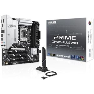 Asus Intel PRIME Z890M-PLUS WIFI, Scheda Madre Intel mATX, 10+1+2+1 Fasi di Alimentazione, PCIe 5.0, GPU di Nuova generazione, Porta USB-C 20Gbps, 3 Slot M.2, Wi-Fi 7, Q-Antenna Asus Intel PRIME Z890M-PLUS WIFI, Scheda Madre Intel mATX, 10+1+2+1 Fasi di Alimentazione, PCIe 5.0, GPU di Nuova generazione, Porta USB-C 20Gbps, 3 Slot M.2, Wi-Fi 7, Q-Antenna