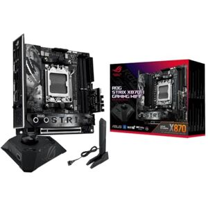 Asus ROG Strix X870-I Gaming WiFi Scheda madre AMD, 10+2+1 stadi di alimentazione, slot DDR5, due slot M.2, PCIe 5.0 con pieno supporto per le GPU di nuova generazione, WiFi 7, porte USB4 e Aura Sync Asus ROG Strix X870-I Gaming WiFi Scheda madre AMD, 10+2+1 stadi di alimentazione, slot DDR5, due slot M.2, PCIe 5.0 con pieno supporto per le GPU di nuova generazione, WiFi 7, porte USB4 e Aura Sync