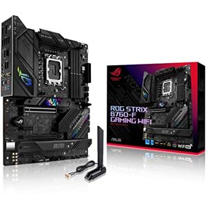 Asus ROG STRIX B760-F GAMING WIFI Scheda madre Intel® B760 LGA 1700 ATX, DDR5, PCIe 5.0 x16, 3 slot PCIe 4.0 M.2, WiFi 6E, 2.5G Ethernet, USB 3.2 Gen 2x2 Type-C®, AEMP II, Aura Sync RGB Asus ROG STRIX B760-F GAMING WIFI Scheda madre Intel® B760 LGA 1700 ATX, DDR5, PCIe 5.0 x16, 3 slot PCIe 4.0 M.2, WiFi 6E, 2.5G Ethernet, USB 3.2 Gen 2x2 Type-C®, AEMP II, Aura Sync RGB