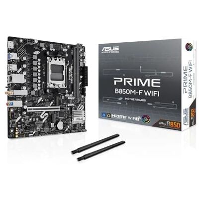 Asus PRIME B850M-F WIFI, Scheda Madre AMD Micro-ATX, Slot DDR5, Nera Asus PRIME B850M-F WIFI, Scheda Madre AMD Micro-ATX, Slot DDR5, Nera