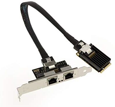 KALEA-INFORMATIQUE Scheda Mini PCI EXPRESS (MiniPCIE) 2 PORTI RJ45 LAN GIGABIT ethernet con chipset Intel I350 mPCIe NIC 10/100 / 1000