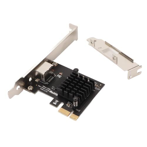 Annadue Scheda di Rete PCIE, Scheda di Rete per Giochi PCIE 2.5G 8125-T1 da 2,5 Gbps, Supporto Scheda Gigabit Ethernet ACPI APM, Router Morbido Desktop 2500M RTL8125 per Giochi Desktop