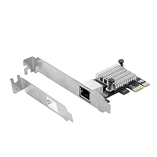 Fubdnefvo Adattatore di Scheda di Rete Gigabit PCIEx1 2.5G con 1 Porta 2500Mbps PCIe 2.5Gb Scheda Ethernet Scheda Controller LAN RJ45