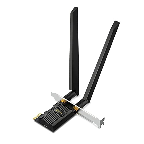 TP-Link Archer Txe72E Scheda Di Rete Wireless Wi-Fi Axe5400 6E Pcie, Bluetooth 5.2, per PC Fisso, Tri-Band, 6 Ghz, 5 Ghz, 2.4 Ghz, Supporta Windows 10, 11, Nero