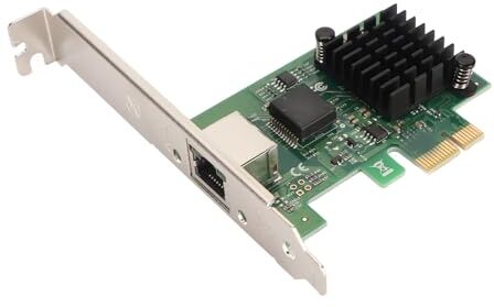 Bewinner Scheda di Rete Gigabit PCIe I226 T1, Adattatore Ethernet PCI Express RJ45 a Porta Singola 10 100 1000 2500 Mbps, Adattatore di Rete Server per Desktop di Sistema Win