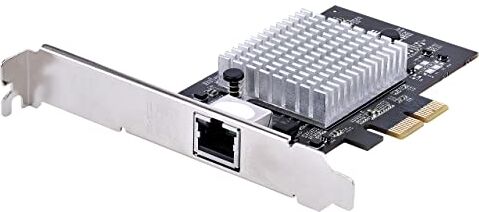 StarTech.com StarTech. com Scheda adattatore di rete PCIe a 1 porta da 10 Gbps, scheda di rete per PC/server, scheda Ethernet PCIe a sei velocità con supporto Jumbo Frame, scheda di interfaccia NIC/LAN, 10GBASE-T/NBASE-T (ST10GSPEXNB2)