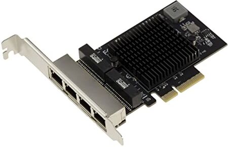 KALEA-INFORMATIQUE PCIe 2.5 LAN Quad Gigabit ethernet 10 100 1000 2500 1G 2.5G 4 porte RJ45. Con chipset Realtek RTL8125