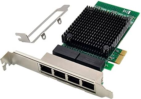 Horyii Scheda di rete PCI-E X1 Gigabit 82571GB Scheda di rete Server 4 porte EXPI9402PT Scheda di rete Gigabit