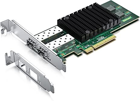 10Gtek ® 10Gb PCI-E NIC Network Card, Dual SFP+ Port, mit original Intel X710-BM2, PCI Express Ethernet LAN Adapter Support Windows Server/Windows/Linux/ESX, Compare to Intel X710-DA2