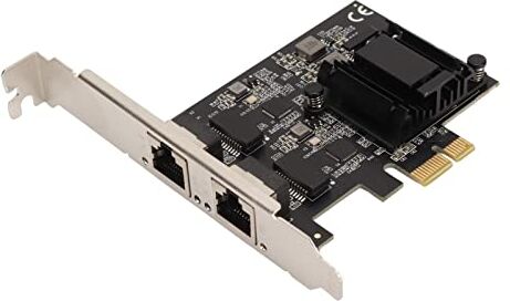 Bewinner Scheda di Rete Gigabit PCIe a Doppia Porta, Scheda di Rete Gigabit RTL8125B 2500/1000/100Mbps PCI Express Gigabit Ethernet Controller LAN RJ45, Adattatore di Rete PCIe 2.5GBase T