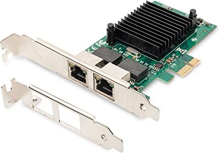 Digitus Scheda Gigabit Ethernet PCI Express, 2 porte